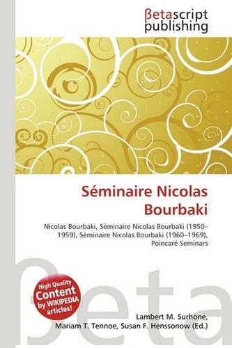 Seminaire Nicolas Bourbaki