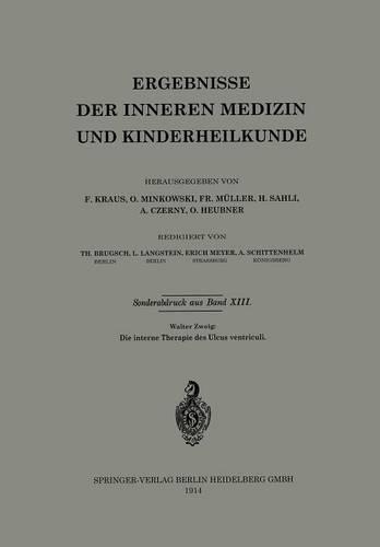 Die interne Therapie des Ulcus ventriculi