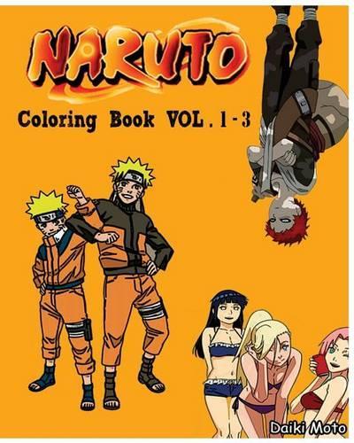 Naruto: Coloring Book (Vol.1-3): design coloring book(English)