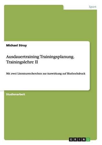 Ausdauertraining Trainingsplanung. Trainingslehre II