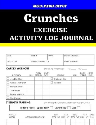 Crunches Exercise Activity Log Journal