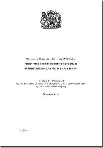 Government response to the House of Commons Foreign Affairs Committee report of Session 2012-13