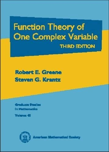 Function Theory of One Complex Variable: (Graduate Studies in Mathematics)