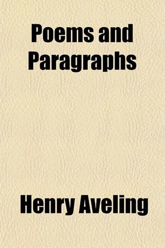 Poems and Paragraphs