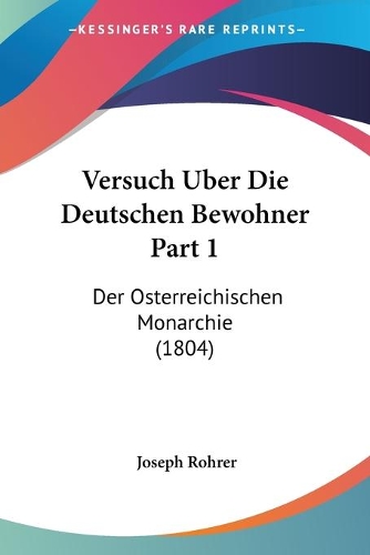 Versuch Uber Die Deutschen Bewohner Part 1