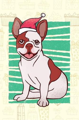 Funny Bulldog Christmas - Journal Diary Journal Lined about A5 FORMAT - notepad for school and work. Christmas theme, dog owner, friend