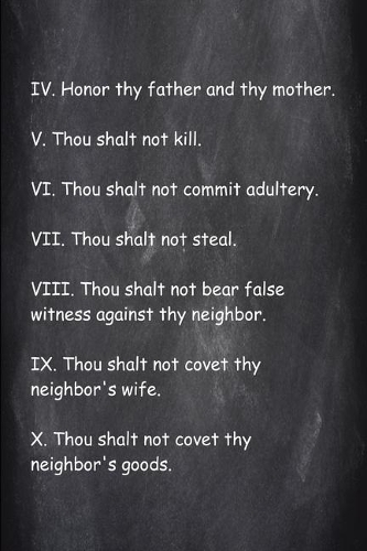 2020 Weekly Planner Religious Last 7 Commandments Chalkboard Style: 2020 Planners Calendars Organizers Datebooks Appointment Books Agendas