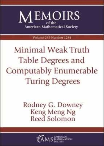 Minimal Weak Truth Table Degrees and Computably Enumerable Turing Degrees: (Memoirs of the American Mathematical Society)