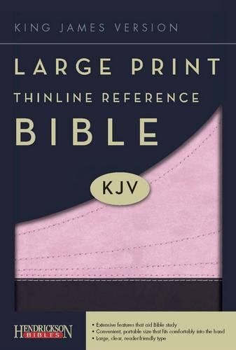 Large Print Thinline Reference Bible-KJV: King James Version Chocolate / Pink Flexisoft Imitation Leather Thinline Reference Bible(English)