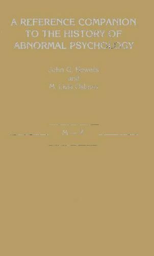 A Reference Companion to the History of Abnormal Psychology