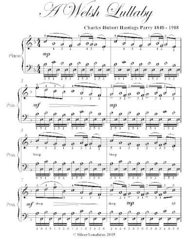 A Welsh Lullaby Elementary Piano Sheet Music