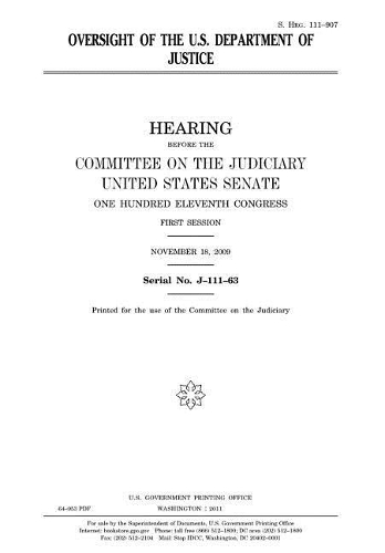 Oversight of the U.S. Department of Justice