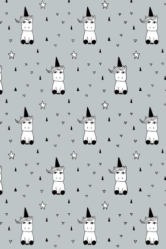 Bullet Journal Notebook Cute Little Unicorns Pattern 7: 112 Page Numbered Dot Grid Bullet Journal with Index Pages and Key Pages in Portable 6 X 9 Size.