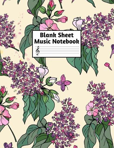 Blank Sheet Music Notebook: Easy Blank Staff Manuscript Book Large 8.5 X 11 Inches Musician Paper Wide 12 Staves Per Page for Piano, Flute, Violin, Guitar, Trumpet, Drums, Cell