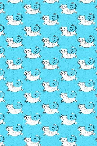 Journal Notebook For Cat Lovers Flying Cats Pattern 1