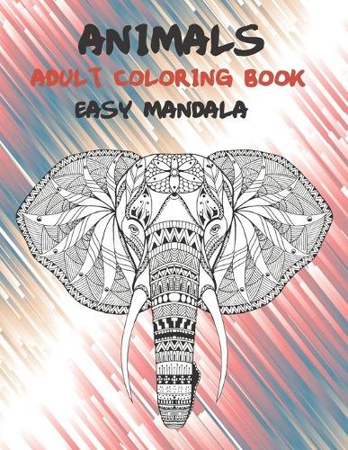 Adult Coloring Book Easy Mandala - Animals