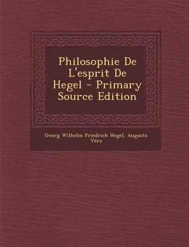 Philosophie de L'Esprit de Hegel