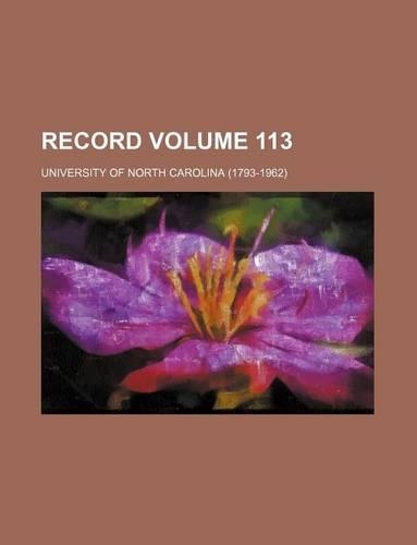 Record Volume 113: (English)