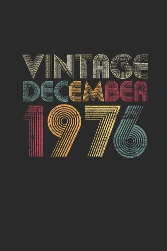 Vintage December 1976: Small Lined Notebook - 43 years old Birthday Gift or 43rd Anniversary Gift Idea