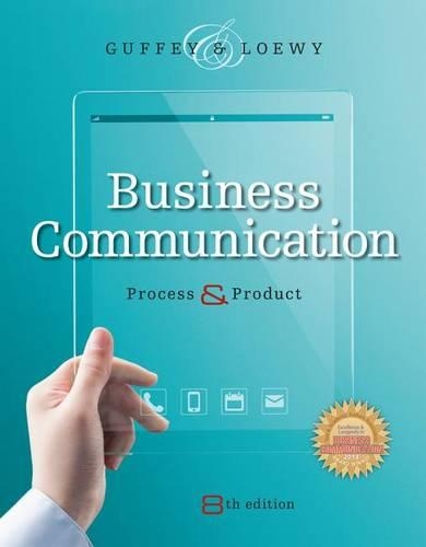 Business Communication: Process and Product (Book Only)(English)