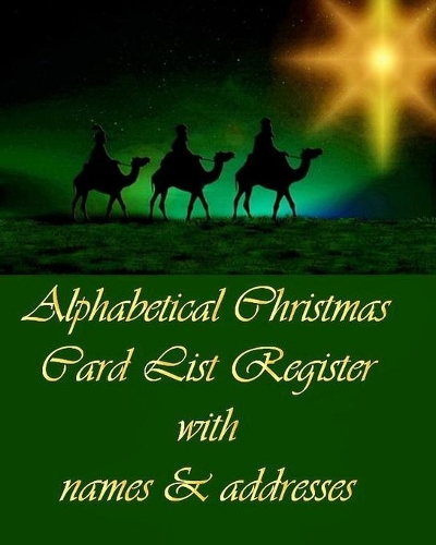 Alphabetical Christmas Card List Register with names & addresses