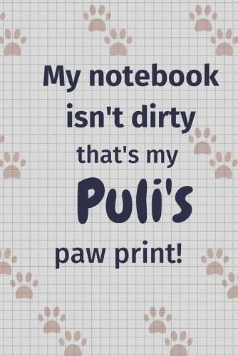My notebook isn't dirty that's my Puli's paw print!
