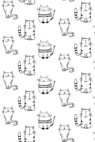 Bullet Journal Notebook for Cat Lovers Sketchy Cats Pattern 1