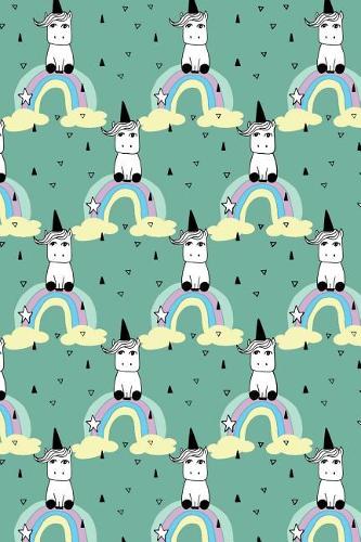 Journal Notebook Little Unicorns On Rainbows Pattern 4