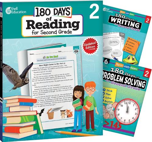 180 Days Reading, Writing & Problem Solving Grade 2: 3-Book Set
