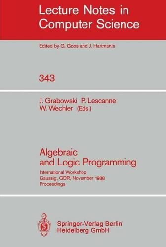 Algebraic and Logic Programming