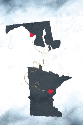 Maryland & Minnesota: Long Distance Out of State Notebook - Blank Lines(Together Forever Never Apart Us States Journals)