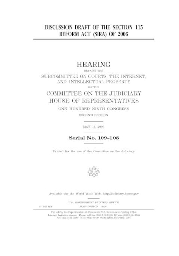 Discussion draft of the Section 115 Reform Act (SIRA) of 2006