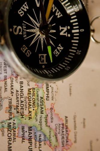 Bangladesh on the Map With a Compass Journal