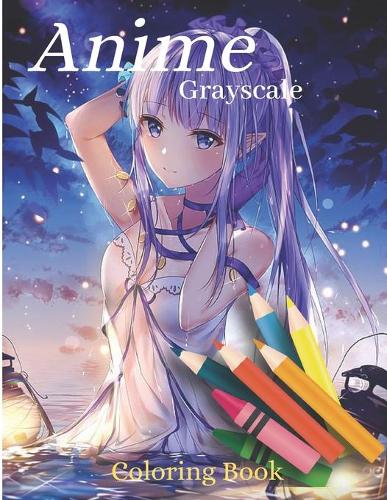 Grayscale Anime Coloring Book