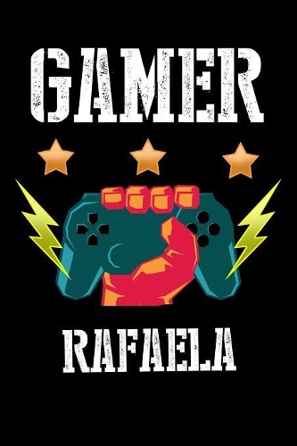 Gamer Rafaela: Kariertes Notizbuch mit 5x5 Karomuster für deinen personalisierten Vornamen