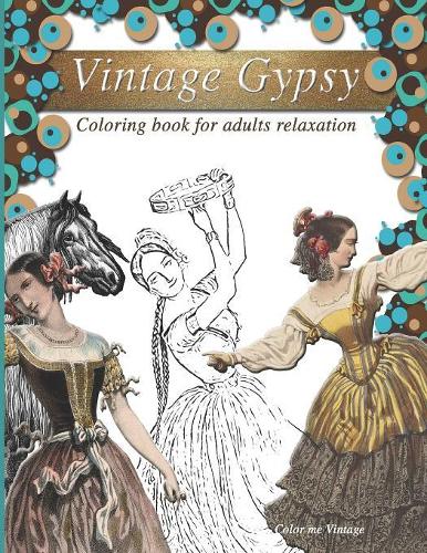 Vintage Gypsy Coloring book for adults relaxation
