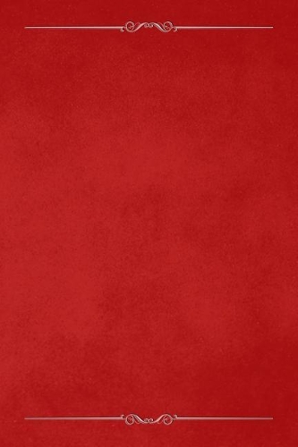 Red 101 - Blank Notebook with Bars & Scrolls Borders