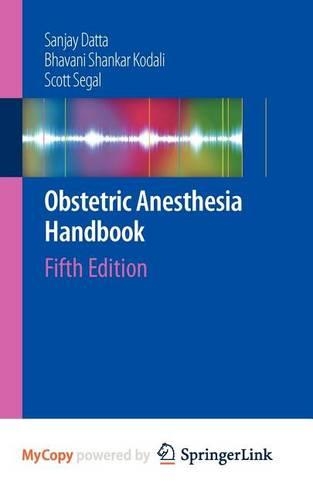 Obstetric Anesthesia Handbook