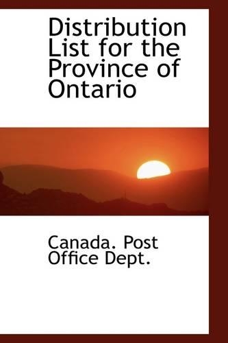 Distribution List for the Province of Ontario