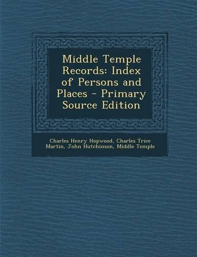 Middle Temple Records