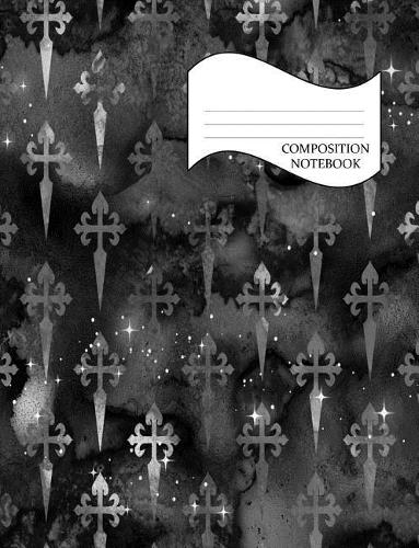 Composition Notebook: Blank Lined College Ruled Journal Diary Classroom School Book Grunge Gothic #18