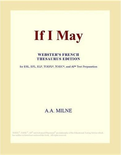 If I May (Webster's French Thesaurus Edition)