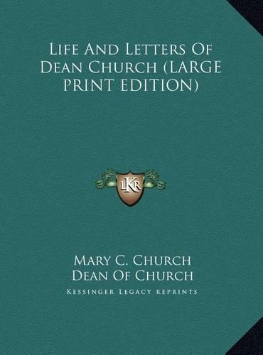 Life and Letters of Dean Church