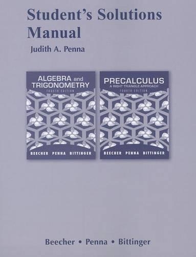 Student Solutions Manual for Algebra and Trigonometry