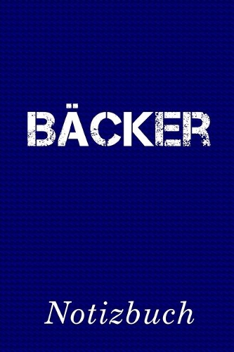 Bäcker Notizbuch