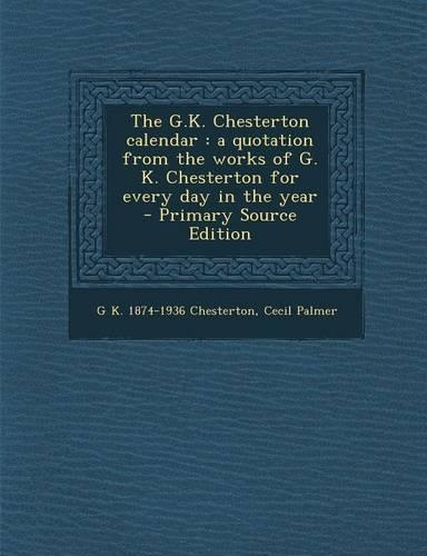 The G.K. Chesterton Calendar