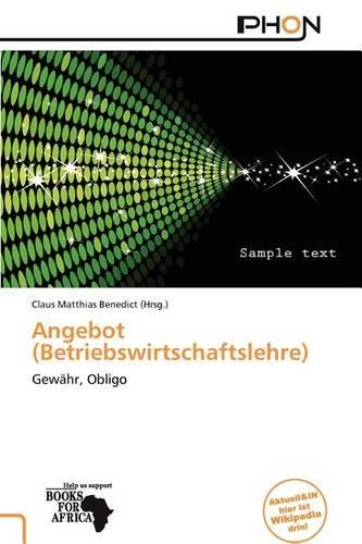 Angebot (Betriebswirtschaftslehre)