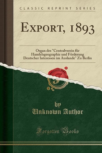 Export, 1893