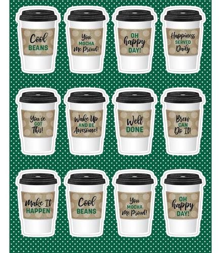 Industrial Cafe To-Go Cups Motivational Stickers