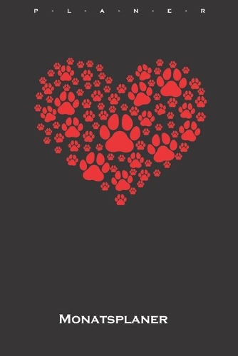 Tierliebe Wortwolke Monatsplaner: Monatsübersicht (Termine, Ziele, Notizen, Wochenplan) für Tierfreunde und alle mit Haustieren